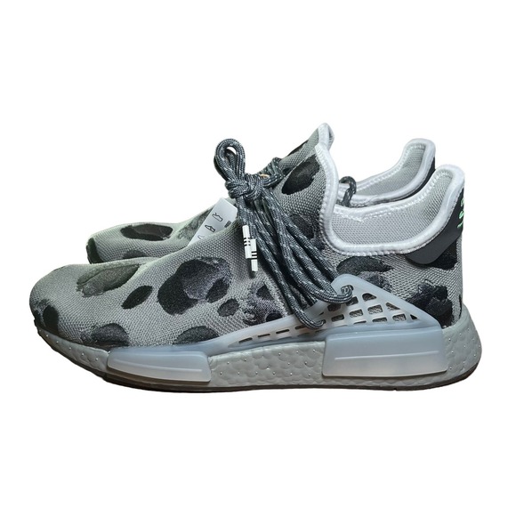 Adidas NMD HU Pharrell Animal Print Ash Grey ID1531 | ‎ Men's Size 11 - Picture 1 of 10
